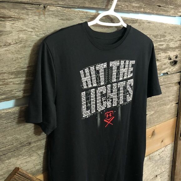 under Armour Size XL Youth Black 'Hit The Lights' activewear t-shirt - Picture 2 of 5